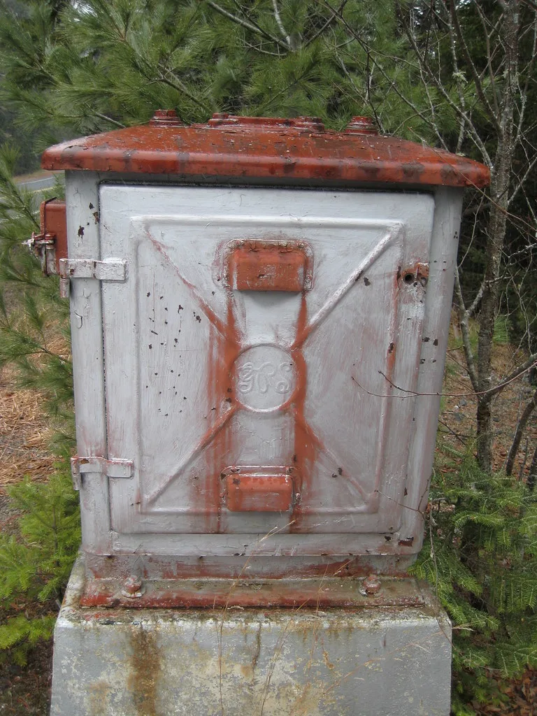 Old railway signal cabinet on the Tahawus branch