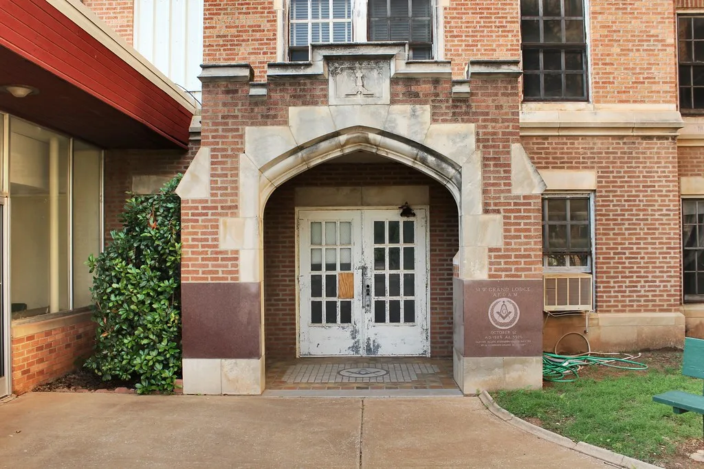 Entrée de l'ancien Grand Masonic Lodge de Guthrie