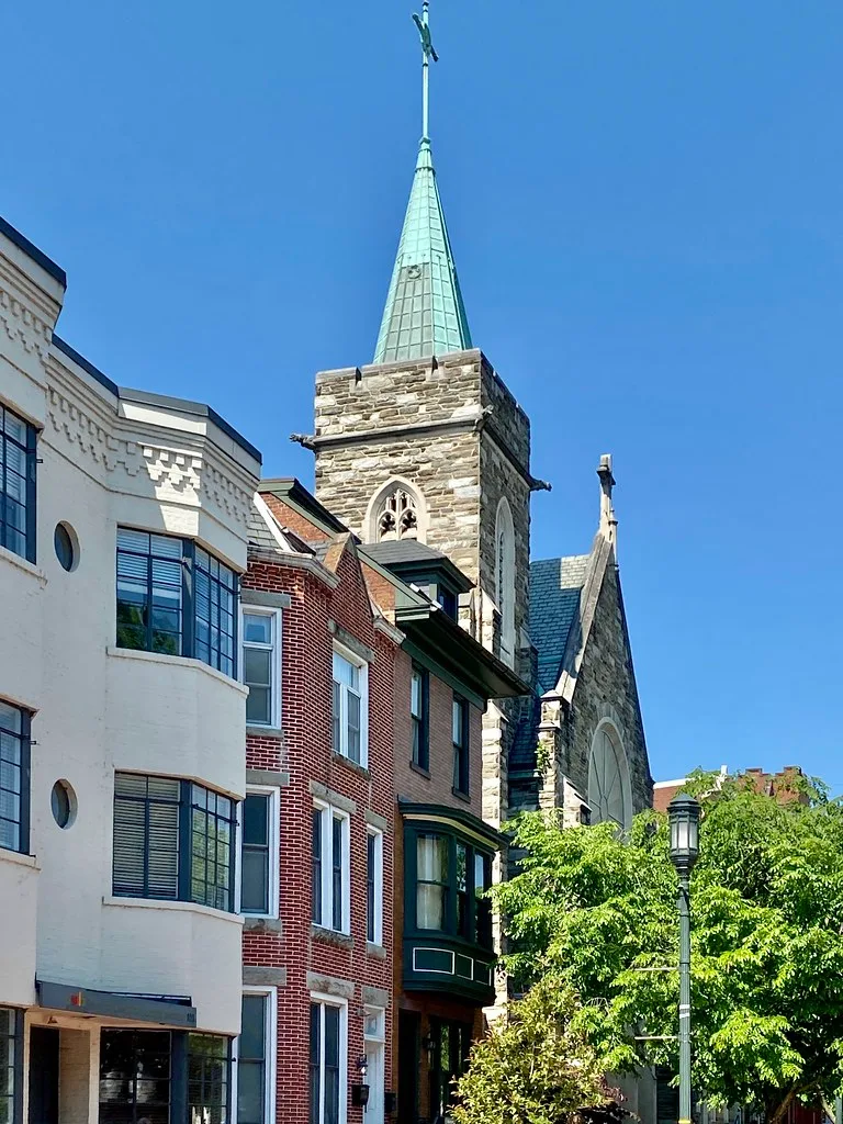 St. Lawrence Church tower on State Street in Harrisburg