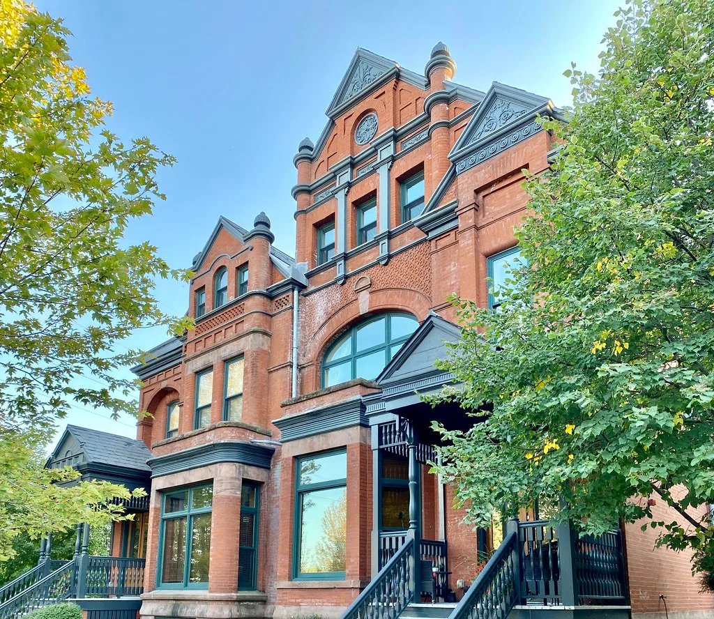 Facade of the historic John M. Armstrong House in Saint Paul