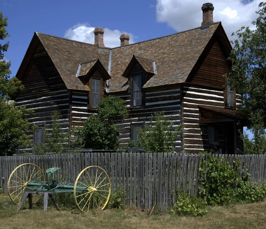 Log house at Tinsley Farm, Museum of the Rockies