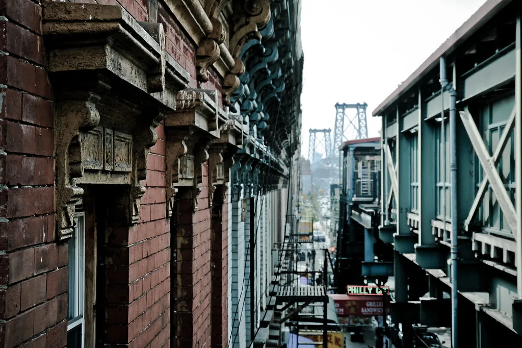 Structure du métro aérien de Marcy Avenue à Brooklyn