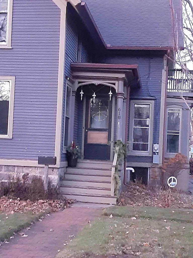 Porch of an old house on Wheaton Avenue in Kalamazoo
