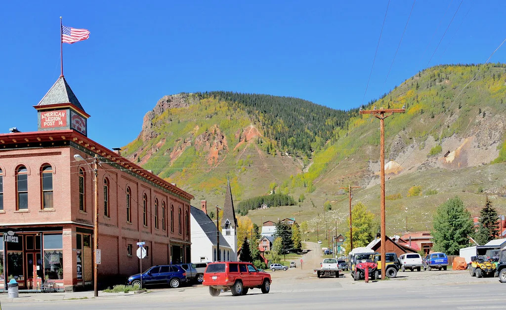 Historic buildings in the former mining town of Silverton