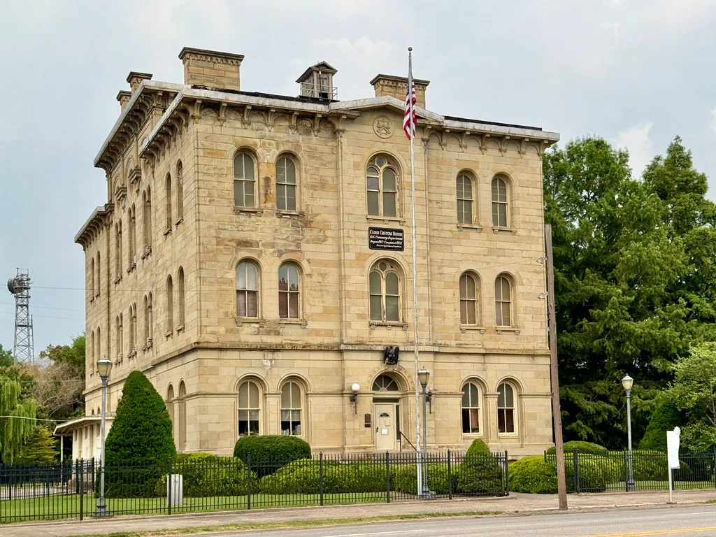 Old Cairo Custom House and Post Office, a stone building with arched windows.