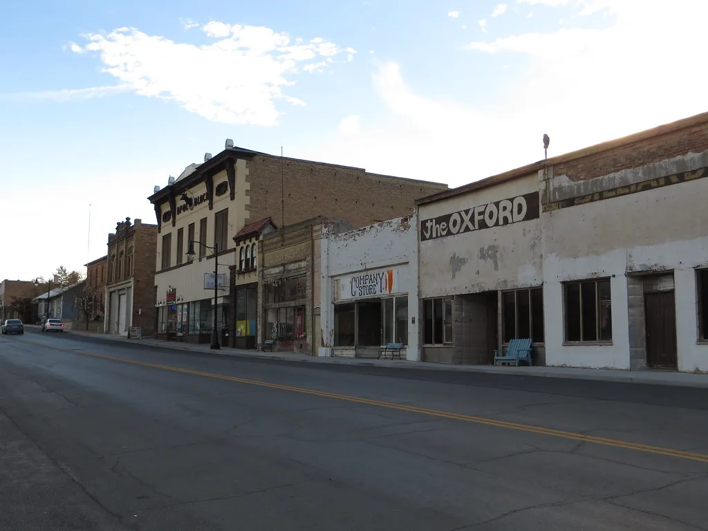 Historic storefronts in Eureka, Utah