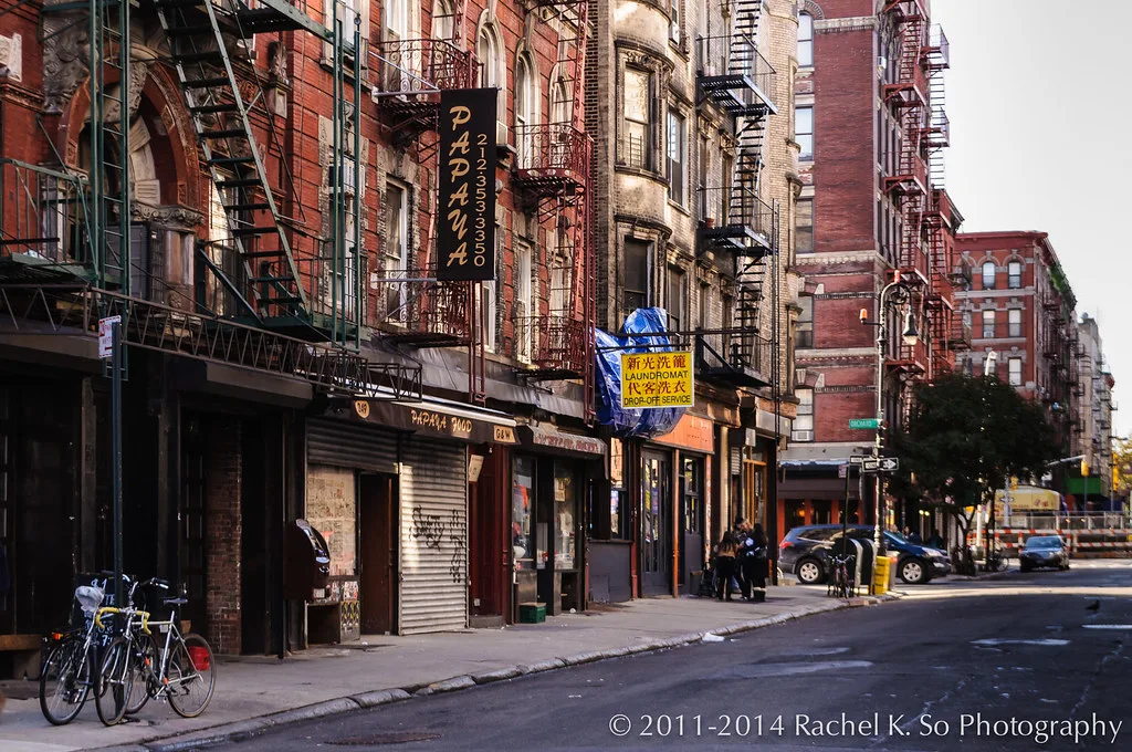 Historic tenement buildings in New York's Lower East Side