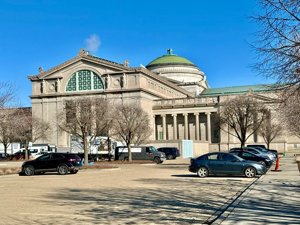 West portico of the Museum of Science and Industry in Chicago