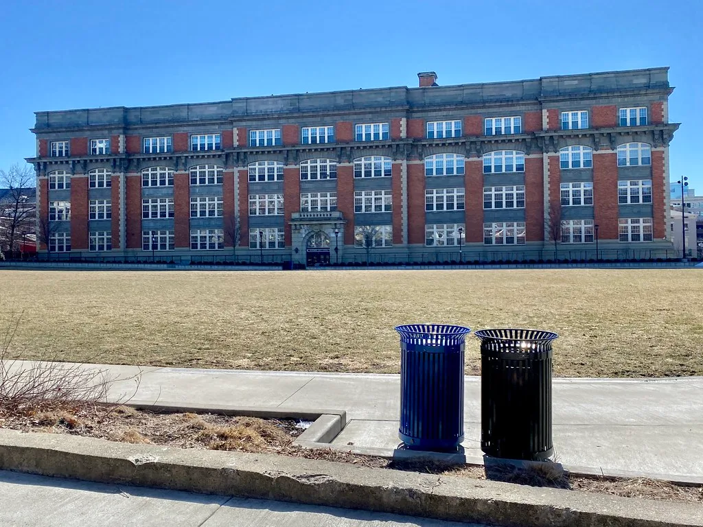Facade of the former Woodward High School in Cincinnati