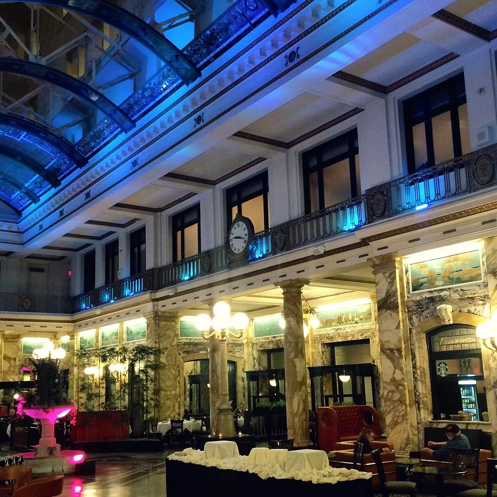 Grand hall of the former Scranton station converted into a hotel